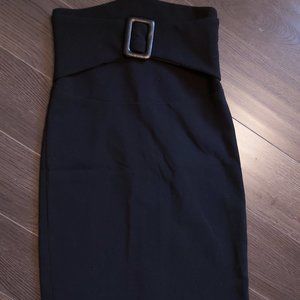 Black Formal Highwaisted Petite Pencil Skirt